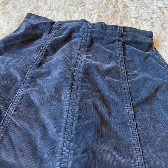 Free‎ People Modern Femme corduroy blue mini skirt size 4 REVOLVE - Picture 7 of 11
